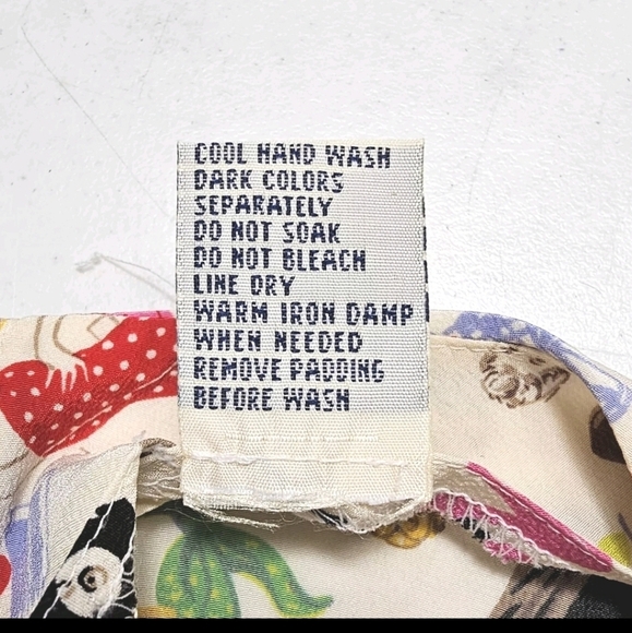 Edward 100% Silk Novelty Girly Fashion Shopping Summer Vacation Print Small Top - Picture 10 of 11